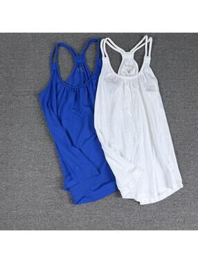 Lilly Pulitzer XXS Braided Racerback Tank Bundle Blue Current & White